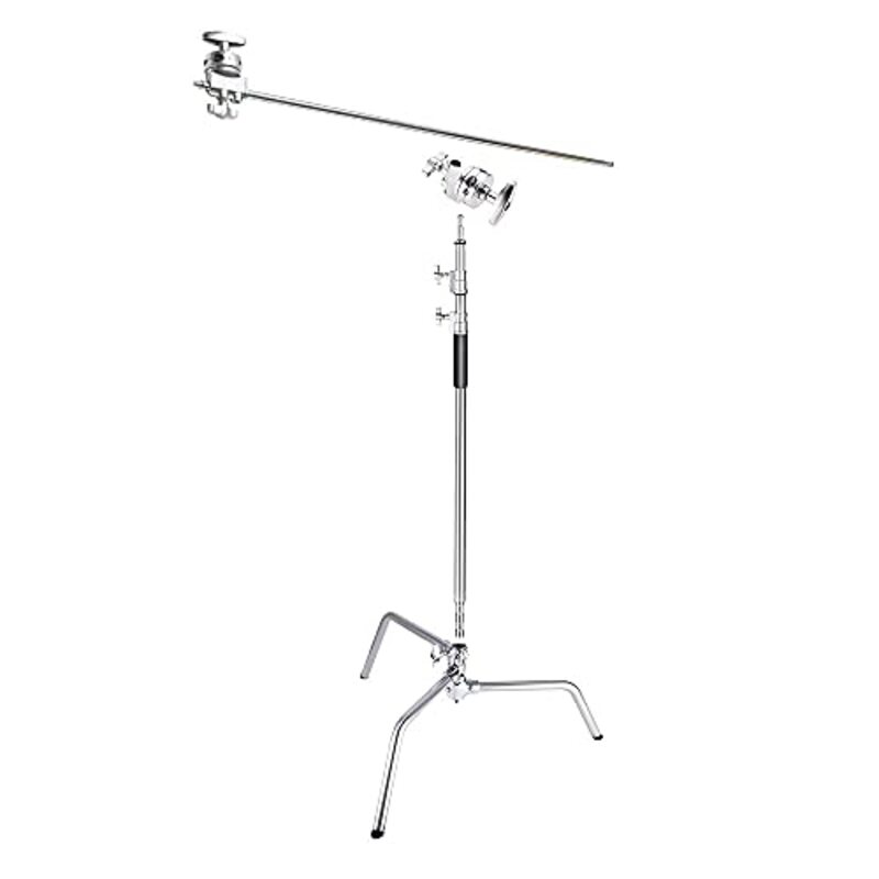 Coopic Heavy Duty Master C-Stand with Sliding Leg for, Silver