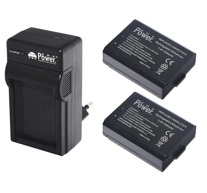 

DMK Power 2-Piece 1350mAh Batteries with Battery Charger for Canon EOS Rebel T3/T5/T6/T7/Kiss X50/Kiss X70/EOS 1100D/EOS 1200D/EOS 1300D/EOS 2000D Dig