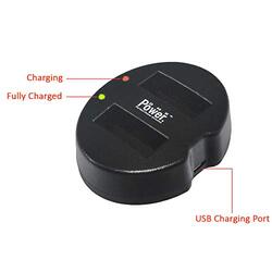 DMK Power LP-E6 Double USB Battery Charger for Canon 5DII III,6D,7D 7DII, 70D,80D, Black