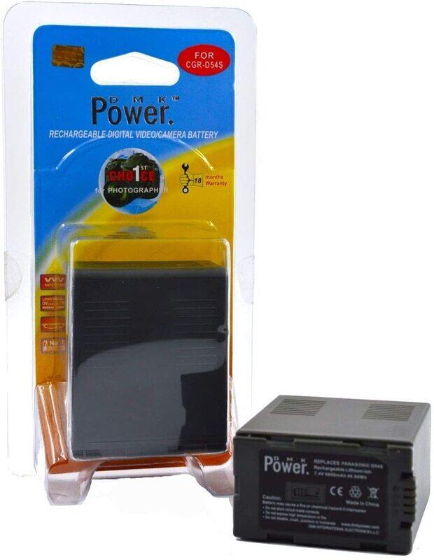 

DMK Power CGR-D54S Rechargeable Battery for Panasonic Legria Hf M52 M56 M506 R38 R36 Cameras, Black