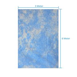 Coopic CM-04 Photography Backdrop 3 x 6m Art Fabric Smoky Photography Background for Photo Studio Props, Light Blue