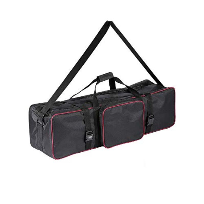 Coopic BV-80 Photo Video Studio Kit Carrying Bag with Extra Side Pocket for Light Stands, Black