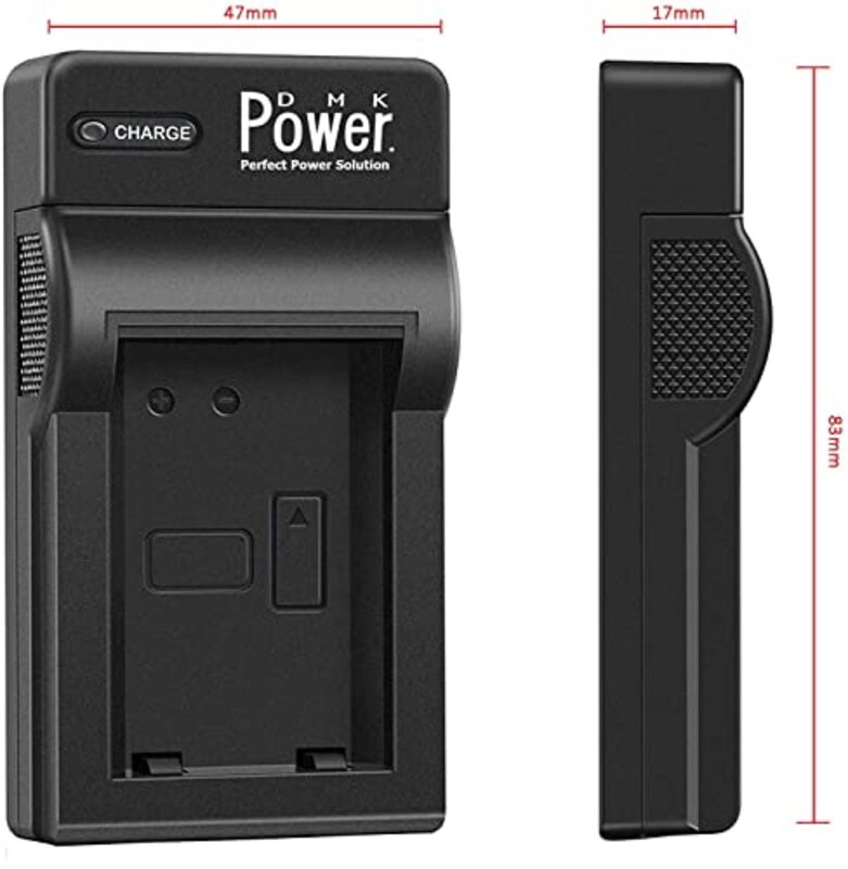 DMK Power LP-E5 Single Battery USB Charger for Canon EOS 450D 500D 1000D Kiss X2 Rebel Xsi Camera, Black