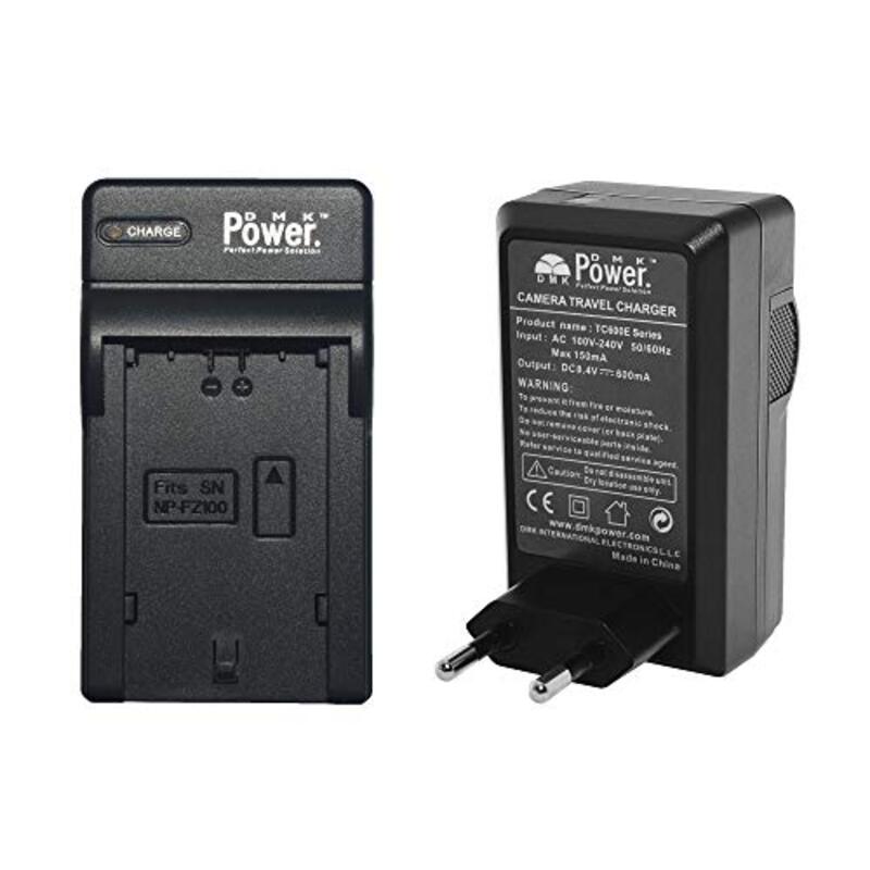 DMK Power NP-FZ100 TC600E Travel Battery Charger Compatible with Sony Digital Camera, Black