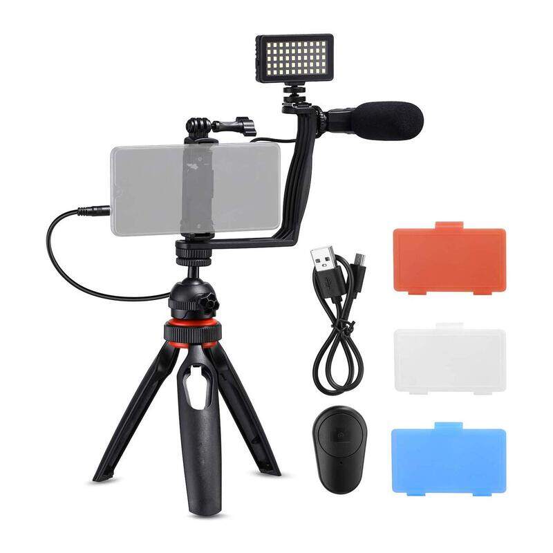 

Coop ic Coopic 4 in 1 Vlogging Live Broadcast Led Selfie Light Smartphone Video Rig Kits, Multicolour