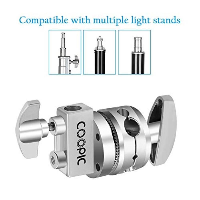 Coopic Stainless Steel Multi Functional Heavy Duty Grip Swivel Head Holder Mounting, 2.5 Inch, 2 Piece, Silver