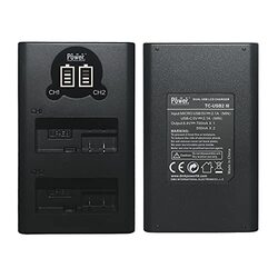 DMK Power LP-E8 Mini Portable Dual USB LCD Charger, Black