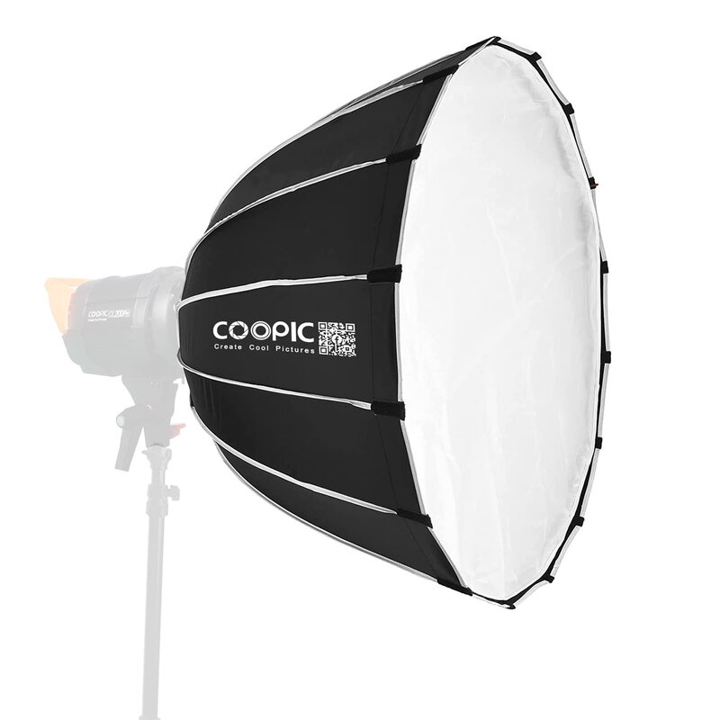 Coopic CS-90 Large Portable Professional Deep Softbox with Carrying Bag, Black