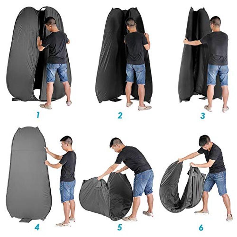 Coopic Portable Indoor Outdoor Photo Studio Pop Up Changing Dressing in Beach Fitting Tent Room with Carrying Case, Black