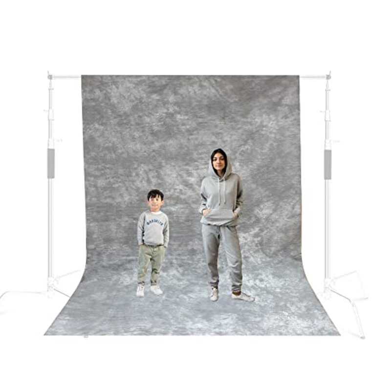 Coopic CM-02 Photography Backdrop 3 x 6m Art Fabric Photography Background for Photo Studio Props, Light Grey