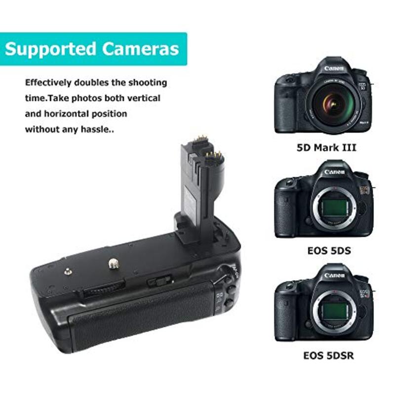 Dmkpower 2 Piece Replacement LP-E6 Batteries & Vertical Battery Grip for Canon EOS 5D Mark IV Digital SLR Camera, Black