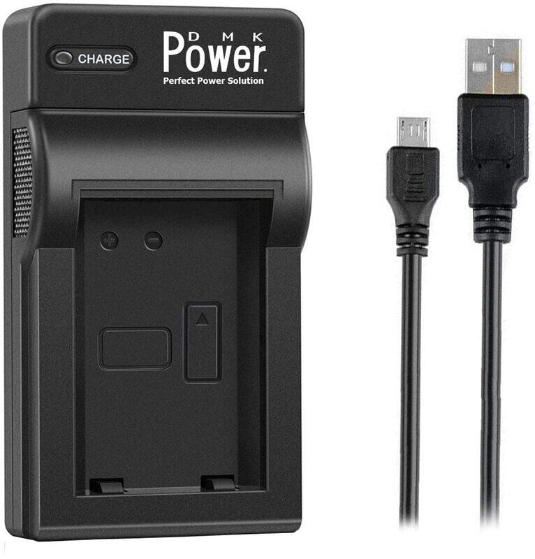 DMK Power LP-E5 Single Battery USB Charger for Canon EOS 450D 500D 1000D Kiss X2 Rebel Xsi Camera, Black