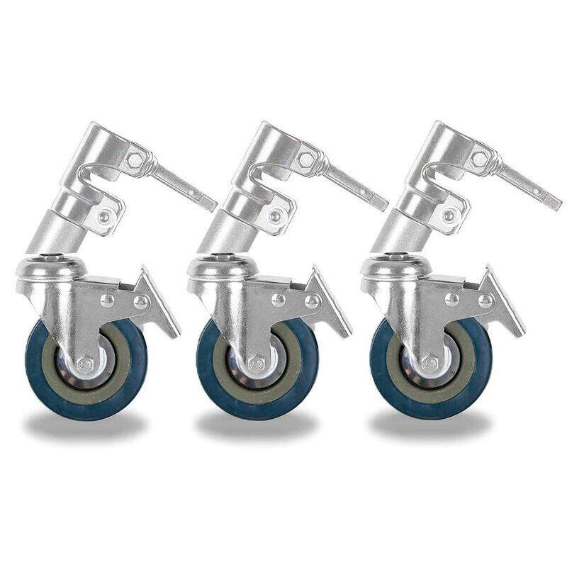 

Not Applicable Coopic 3-Piece 75mm Professional Rubber Swivel Caster Wheels Set for C Stand Photography Tripod, Silver