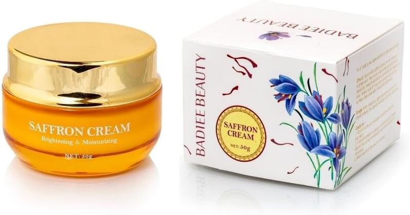 Badiee Beauty Saffron Cream, An Ultimate Solution for Oily, Dry, and Dull Skin, Ensuring Effortless Absorption While Soothing Itchy Skin, 50 g