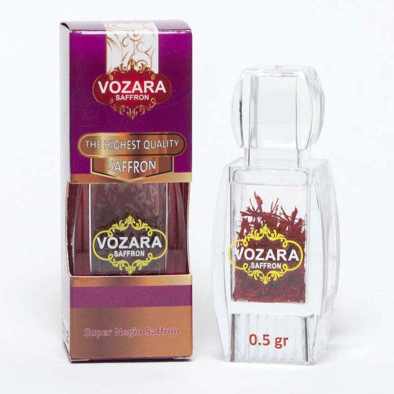 Vozara Super Negin Saffron 0.5 Grams - All Red Premium Quality Saffron (Kesar, Azafran, Zafaran, Safron)