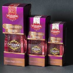 Family Pack of Vozara Super Negin Saffron 12 x 1 Grams - All Red Premium Quality Saffron (Kesar, Azafran, Zafaran, Safron)