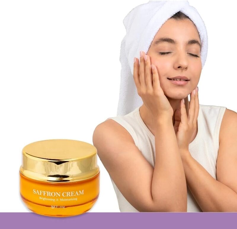 Badiee Beauty Saffron Cream, An Ultimate Solution for Oily, Dry, and Dull Skin, Ensuring Effortless Absorption While Soothing Itchy Skin, 50 g