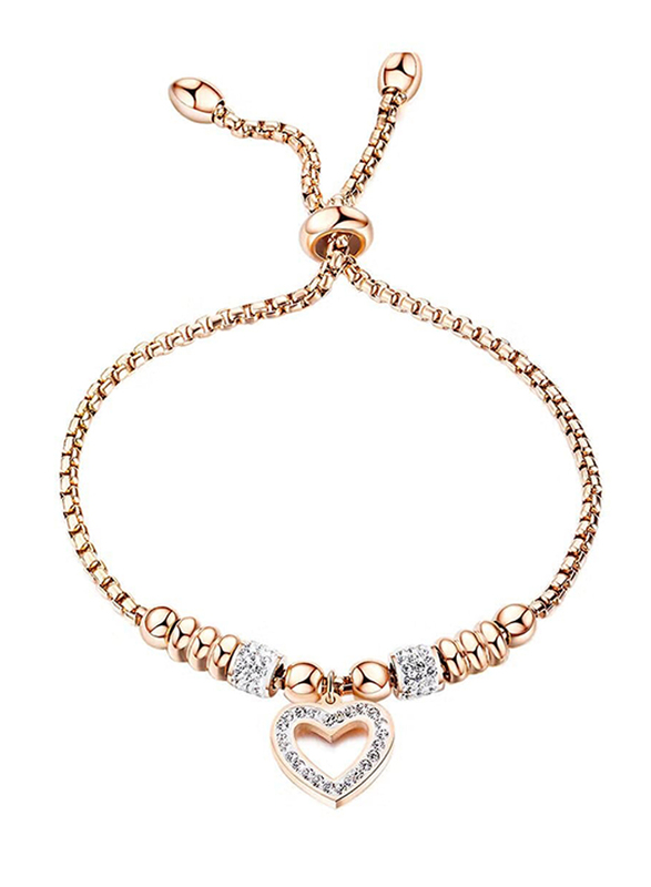 Lee Cooper Stainless Steel Arm Bracelet for Women, Rose Gold, LC.B.01030.440