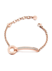Lee Cooper Stainless Steel Arm Bracelet for Women, Rose Gold, LC.B.01033.440