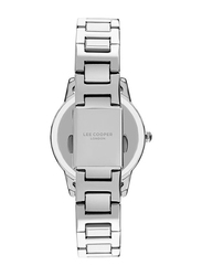 Lee Cooper Elegance Analog Watch for Women with Stainless Steel Band, LC07438.460, Silver-Grey