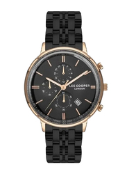 Lee Cooper Analog Watch for Men with Stainless Steel Band, Chronograph, LC07314.450, Black