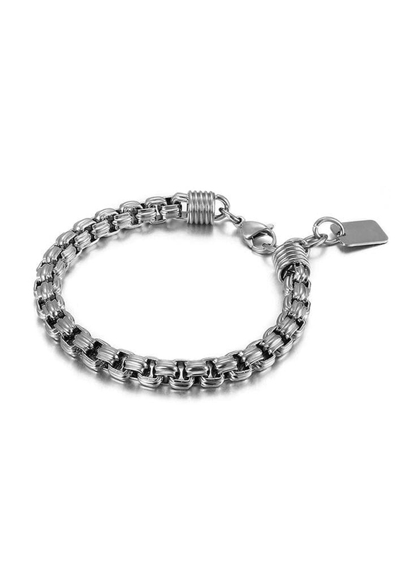 Lee Cooper Stainless Steel Arm Bracelet for Men, Silver, LC.B.01346.330