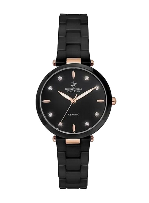 

Polo Beverlly Hills Beverly Hills Polo Club Analog Watch for Women with Stainless Steel Band, BP3102X.850, Black