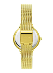 Kenneth Scott Champagne Analog Watch for Women with Mesh Band, K22519-GMGC, Gold