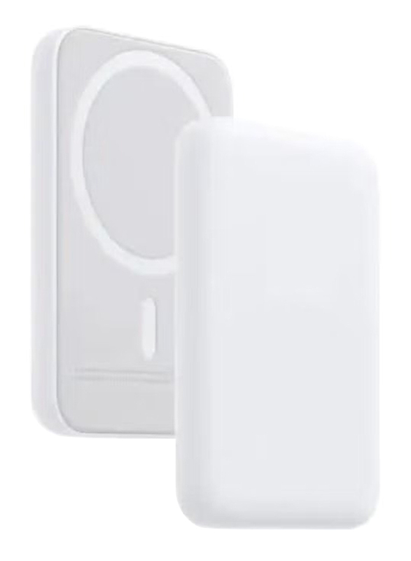 Nyork 4500mAh 2X Magpro USB Magsafe Wireless & Cable Charging Power Bank, White