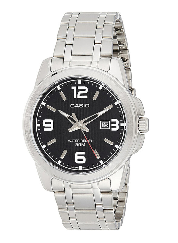 

Casio Analog Watch for Men with Stainless Steel Band, Water Resistant, Mtp-1314d-1avdf, Silver-Black