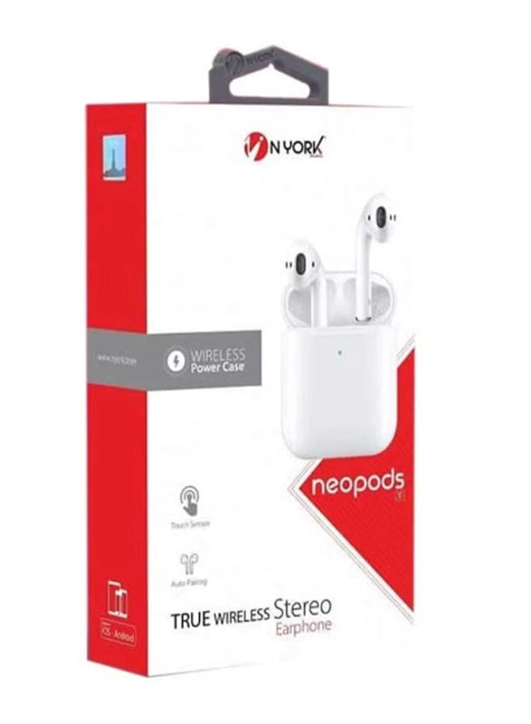 Nyork Bluetooth In-Ear Neopods, White