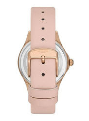 Lee Cooper Analog Watch for Women with Leather Band, Chronograph, LC07204.428, Beige/White
