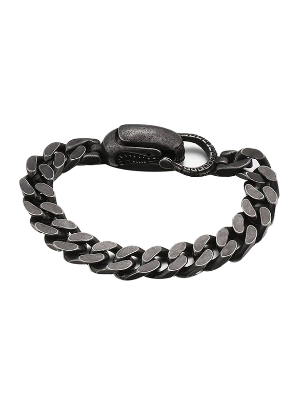 Lee Cooper Stainless Steel Arm Bracelet for Men, Black, LC.B.01345.060