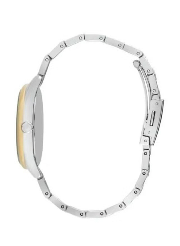 Lee Cooper Analog Watch for Women with Stainless Steel Band, LC07450.230, Silver/Gold-White