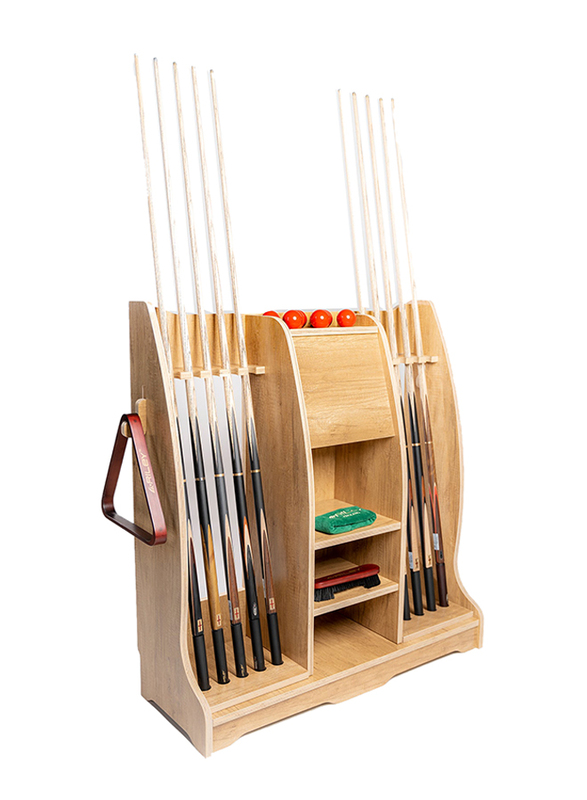 Admiral World Sports Wooden Cue Rack, Brown