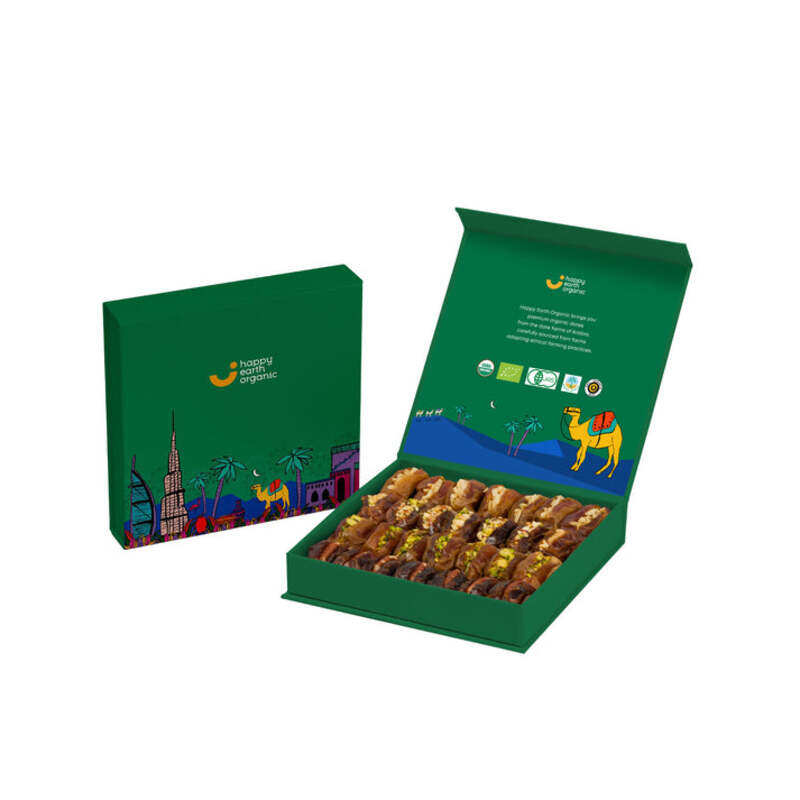 

Happy Earth Organic Organic Filled Dates Gift Box- Dubai Green, 500g