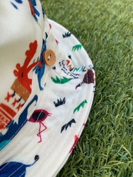 The Girl Cap All Season Sun Protection Cotton Animals Print Bucket Hat, 2-6 Years, Multicolour