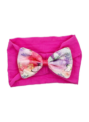 The Girl Cap Beautiful & Elegant Design Stretchable Butterfly Hairbands for Baby Girl, Rose