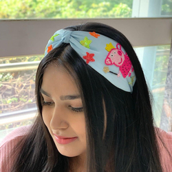 The Girl Cap Beautiful & Elegant Design Stretchable Handmade Headband, Multicolour