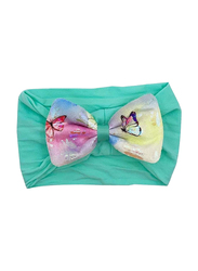 The Girl Cap Beautiful & Elegant Design Stretchable Butterfly Hairbands for Baby Girl, Green