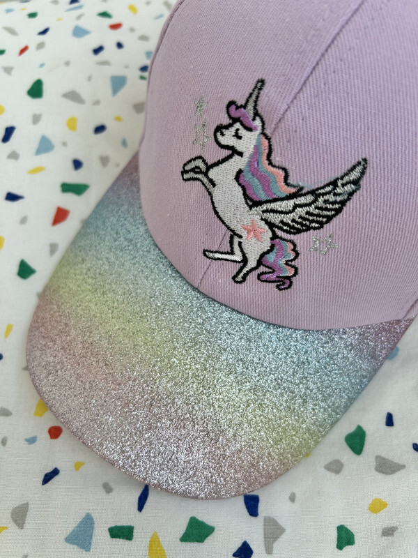 The Girl Cap durable cotton Kids Cap, Unicorn Kids Caps are Perfect for Beach, Travelling and Outdoor activities, Rainbow design Easy to match with Different Clothing Styles, Purple