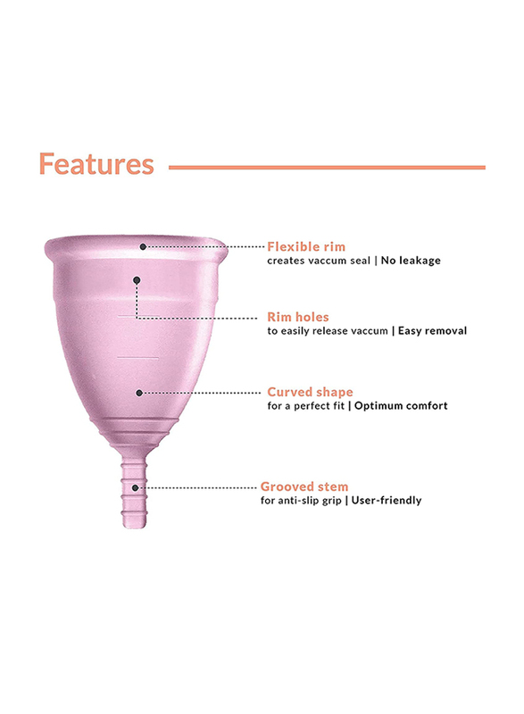 Sirona Collapsible Silicone Cup Foldable Sterilizing Container Menstrual Cup, Medium