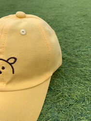 The Girl Cap Sun UV Protection Lightweight Adjustable Summer Beach Teddy Cute Sport Cap, Yellow