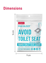 PeeBuddy Disposable Paper Toilet Seat Covers, 5 x 20 Piece