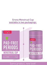 Sirona Reusable Menstrual Cup for Women with Pouch, Free Size