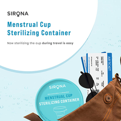 Sirona Collapsible Silicone Cup Holder Sterilizing Container Storage for Menstrual Cup, Free Size