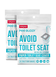 PeeBuddy Disposable Paper Toilet Seat Covers, 2 x 20 Piece