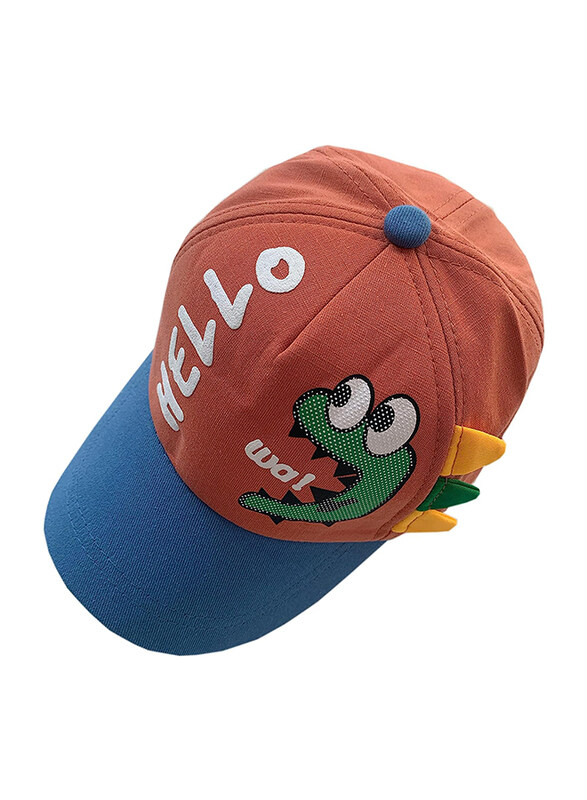 The Girl Cap Durable Hello Dinosaur Cap For Girls, Orange