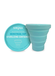 Sirona Collapsible Silicone Cup Foldable Sterilizing Container Menstrual Cup, Medium