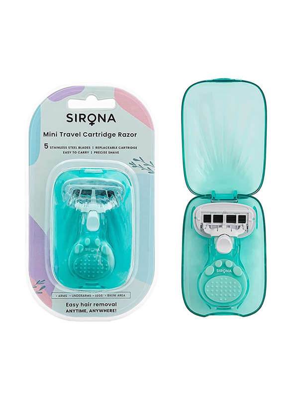 Sirona 5 Blade Mini Travel Cartridge Hair Removal Razor for Women, X-Small